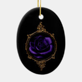 Gothic Paarse Roos Keramisch Ornament (Achterkant)