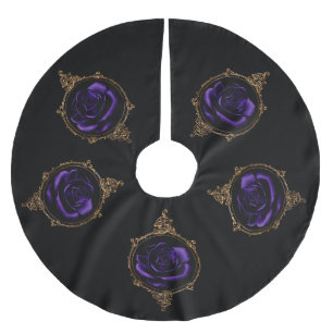 Gothic Paarse Roos Kerstboom Rok