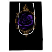 Gothic Paarse Roos Medium Cadeauzakje (Achterkant)