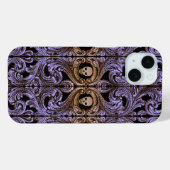 Gothic Paarse versiering met schedel Case-Mate iPhone Case (Achterkant (horizontaal))