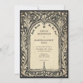 Gothic Parchment Medieval Until Death Wedding Kaart (Voorkant)