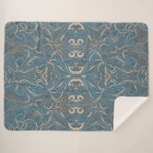 Gothic Pattern Blue Sherpa Blanket Deken (Voorkant (horizontaal))