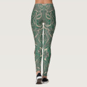 Gothic Pattern Green Leggings (Achterkant)