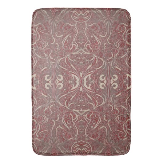 Gothic Pattern Red Bath Mat (Voorkant Verticaal)