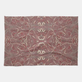 Gothic Pattern Red Kitchen Towel Theedoek (Horizontaal)