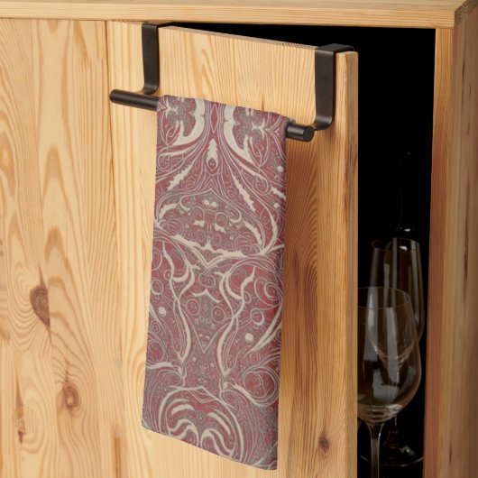 Gothic Pattern Red Kitchen Towel Theedoek (Derde Gevouwen)