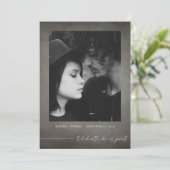 Gothic Photo Save the Date Kaart (Staand voorkant)
