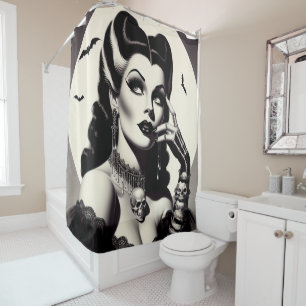 Gothic Pin-up Douchegordijn