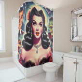  Gothic Pin-up Douchegordijn (In situ)
