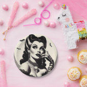  Gothic Pin-up Papieren Bordje (Feest)
