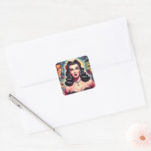  Gothic Pin-up Vierkante Sticker (Envelop)