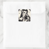  Gothic Pin-up Vierkante Sticker (Tas)