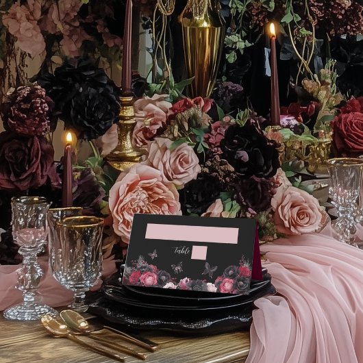 Gothic Pink Red & Black Moody Quinceañera