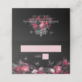 Gothic Pink Red & Black Moody Quinceañera (Buitenkant ongevouwen)