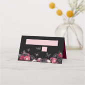 Gothic Pink Red & Black Moody Quinceañera (Voorkant)