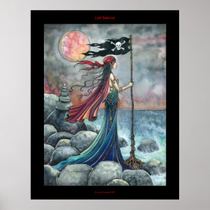 Gothic Pirate Poster Fantasie Kunst achtergelaten