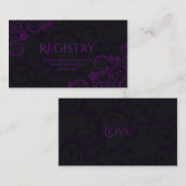 Gothic Plum Wedding Registry Kaart (Voorkant / Achterkant)