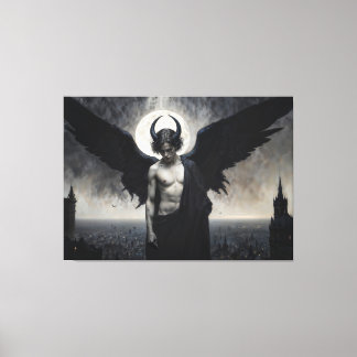Gothic Portrait of Lord Lucifer Canvas Afdruk