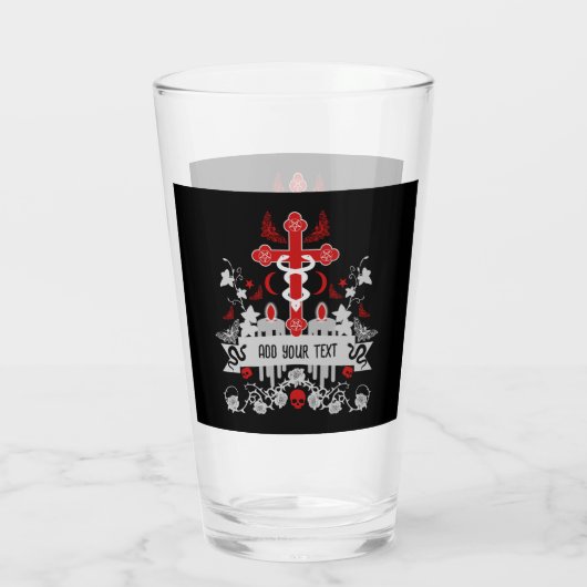 Gothic Post Punk Mode Glas (Achterkant)