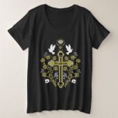 Gothic Post Punk Mode Grote Maat T-shirt (Design voorkant)