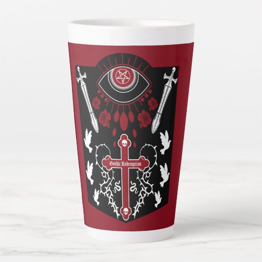 Gothic Post Punk Mode Latte Mok (Voorkant)
