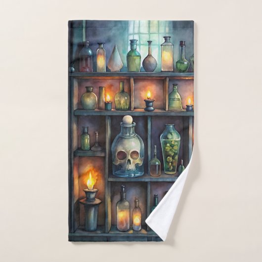 Gothic Potion Bottles – Dark Apothecary Bad Handdoek (Handdoek)