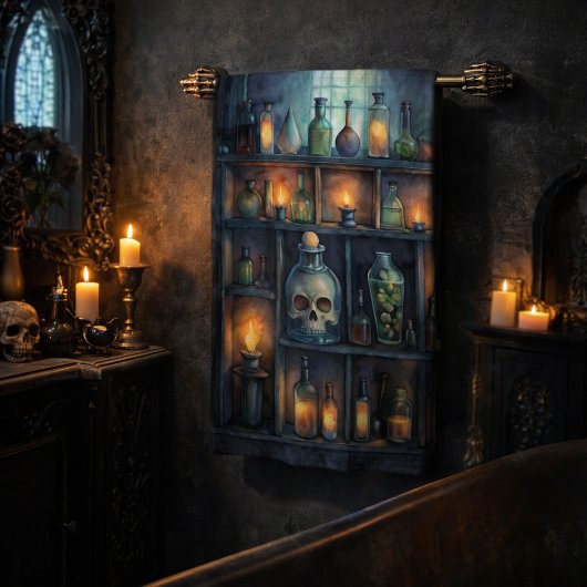 Gothic Potion Bottles – Dark Apothecary Bad Handdoek