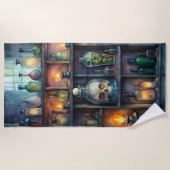 Gothic Potion Bottles – Dark Apothecary Strandlaken (Voorkant)