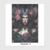 Gothic Princess Gothic Fantasy Art 3 Ring Multomap Sticker (Vel)
