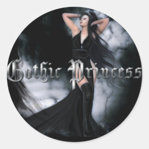 Gothic Princess Ronde Sticker