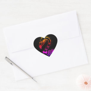 GOTHIC PUNK ROCKER FLAMINGO, SCHEDELS, VERRIJKT HA HART STICKER