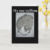 Gothic Punk Verjaardag Kaart (Gele Bloem)