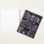 Gothic Purple Bookshelf Skull Personalized (Devant avec enveloppe)