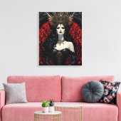 Gothic Queen Canvas Afdruk (Insitu (Woonkamer))