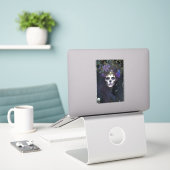 Gothic Queen Fantasy Art Sticker (Laptop op bureau)