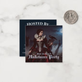 Gothic Queen in Moonlit Graveyard Notitiekaartje (Voorkant / Achterkant in situ)