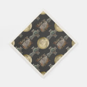 Gothic R.I.P. Grafsteen Keltisch Kruis Volle Maan  Servet (Hoek)