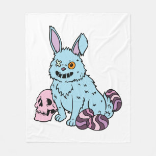 Gothic Rabbit Gothic Bunny Gothic Easter Emo Gothi Fleece Deken