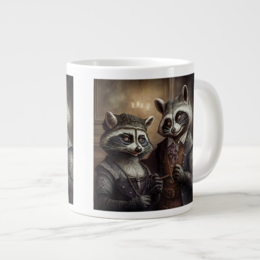 Gothic Raccoons Jumbo Mok (Voorkant rechts)