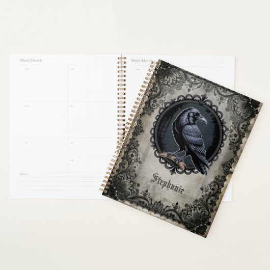 Gothic Raven Black  Planner (Display)