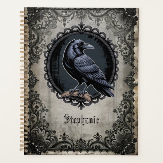 Gothic Raven Black  Planner (Voorkant)