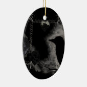 Gothic Raven Black Rozen Ornament (Rechts)
