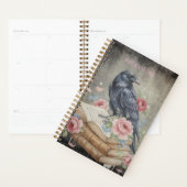 Gothic Raven Dark Academia Floral (Devant avec enveloppe)