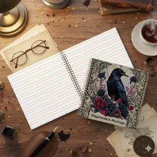 Gothic Raven Donkere Academische Journal Notitieboek