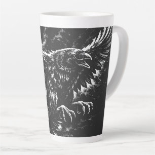 Gothic Raven – door BurnsInHell Latte Mok