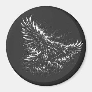 Gothic Raven – door BurnsInHell Magneet
