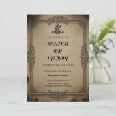 Gothic Raven Floral Wedding Arch Invitation (Debout devant)
