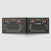 Gothic Raven Floral Wedding Gastenboek (Volledig)