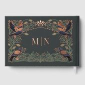 Gothic Raven Floral Wedding Gastenboek (Achterkant)