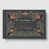 Gothic Raven Floral Wedding Gastenboek (Voorkant)